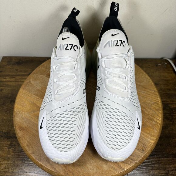 Nike Air Max 270 Shoes Mens Size 13 White Black AH8050-100 Running Sneakers - Picture 2 of 8